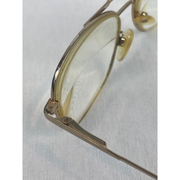 Kenmark Comfort Flex CHARLIE Eyeglass Frames Gold Wire Rim - Picture 6 of 10